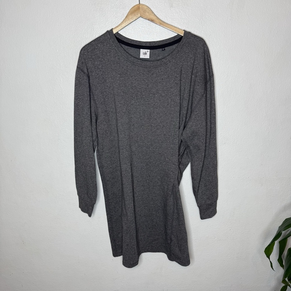 Cabi Put On Dress In Obsidian Gray Long‎ Sleeve Minimalist Women's Large